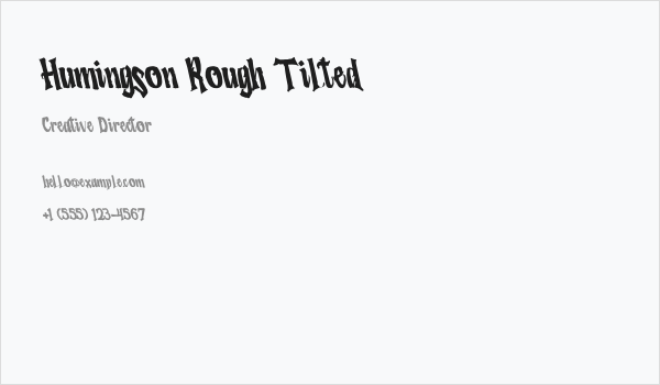Humingson Rough Tilted Business Card
