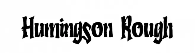 Humingson Rough  Frei Schriftart Herunterladen