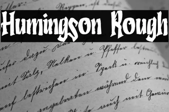 Humingson Rough Font examples