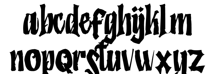 Humingson Rough Font LOWERCASE