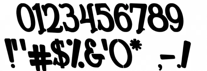 Humingson Tilted Font OTHER CHARS