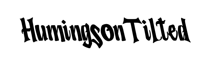 Humingson Tilted  les polices de caractères gratuit tlcharger