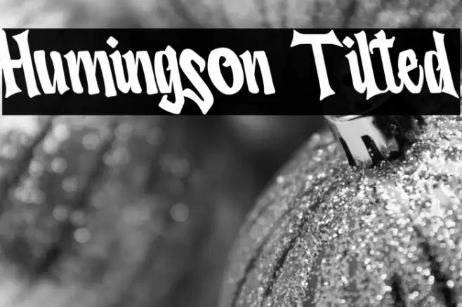 Humingson Tilted Font examples