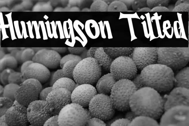 Humingson Tilted Font examples