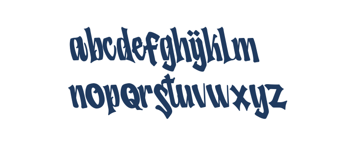 Humingson Tilted Lowercase