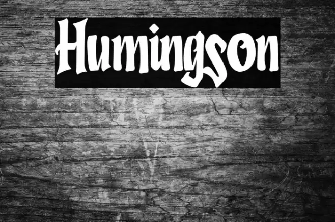 Humingson Font examples