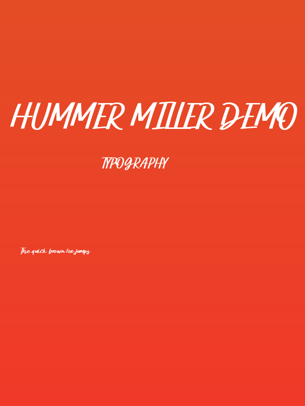 Hummer Miller Demo Poster