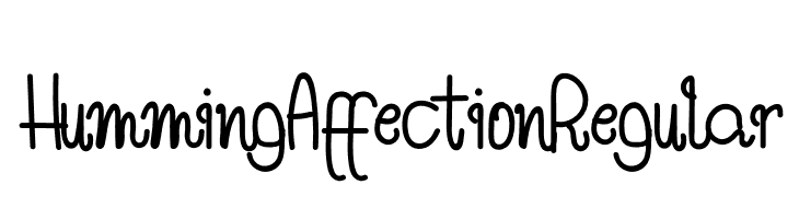 HummingAffectionRegular  Frei Schriftart Herunterladen