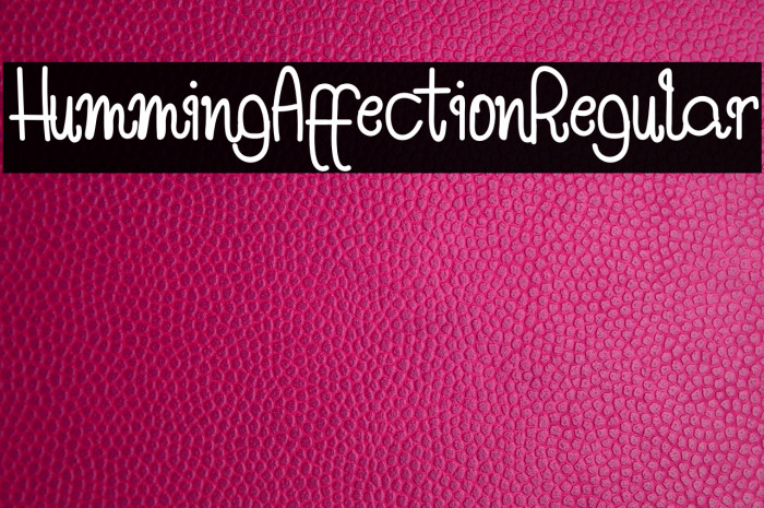 HummingAffectionRegular Example 1
