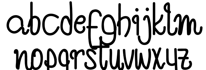 HummingAffectionRegular Font LOWERCASE
