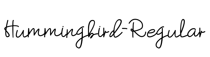 Hummingbird-Regular  font caratteri gratis