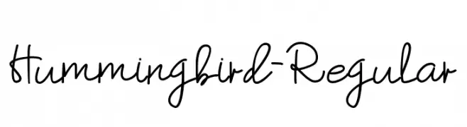 Hummingbird-Regular  Frei Schriftart Herunterladen