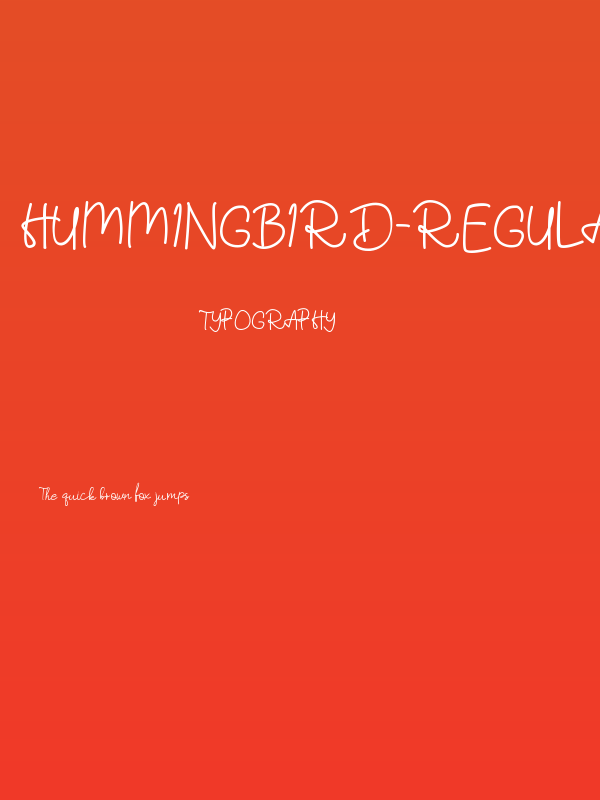 Hummingbird-Regular Poster