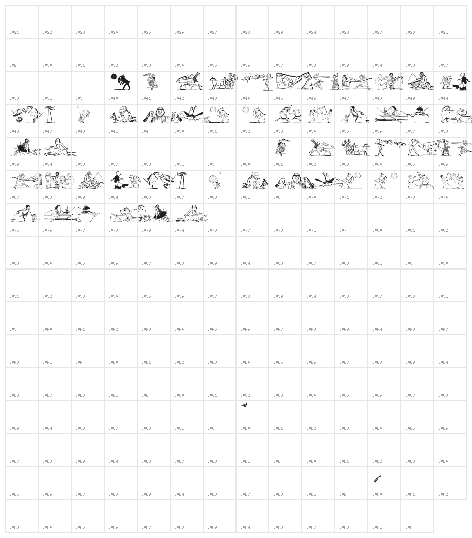 HumoricaPartOne Character Map