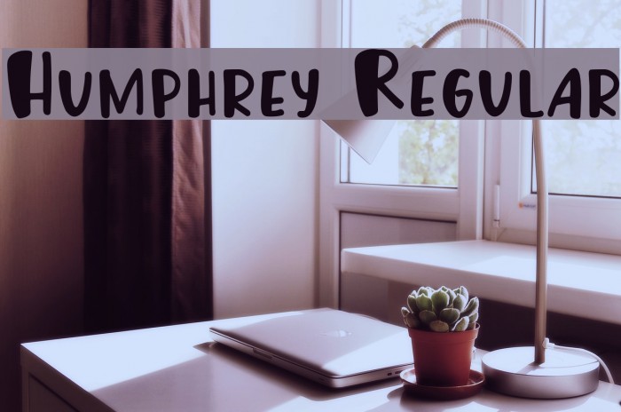 Humphrey Regular Font examples