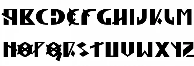 Hun Legion Schriftart Groß