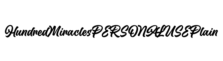 Hundred Miracles PERSONAL USE Plain  Frei Schriftart Herunterladen
