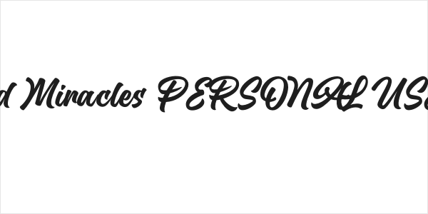 Hundred Miracles PERSONAL USE Plain Logo