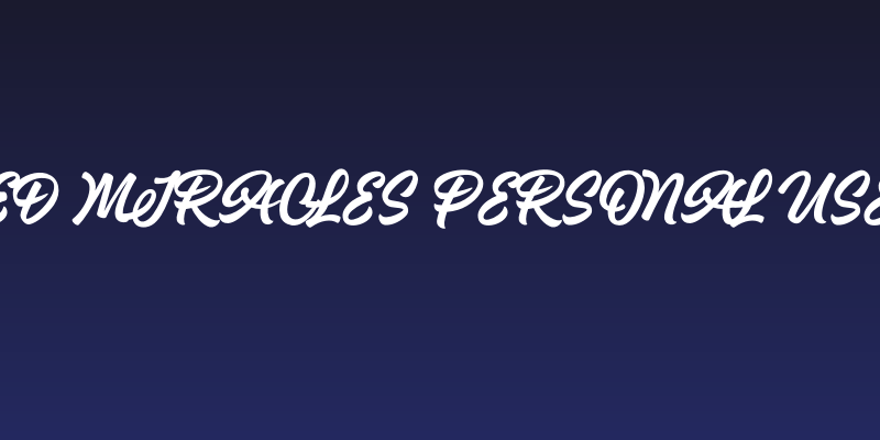 Hundred Miracles PERSONAL USE Plain Social Header