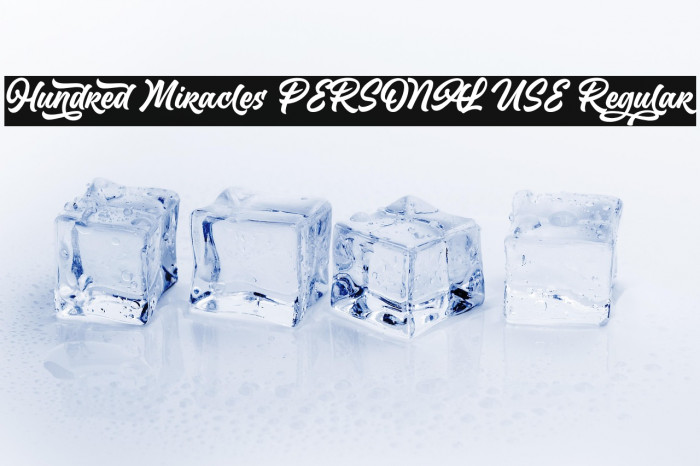 Hundred Miracles PERSONAL USE Regular Example 1