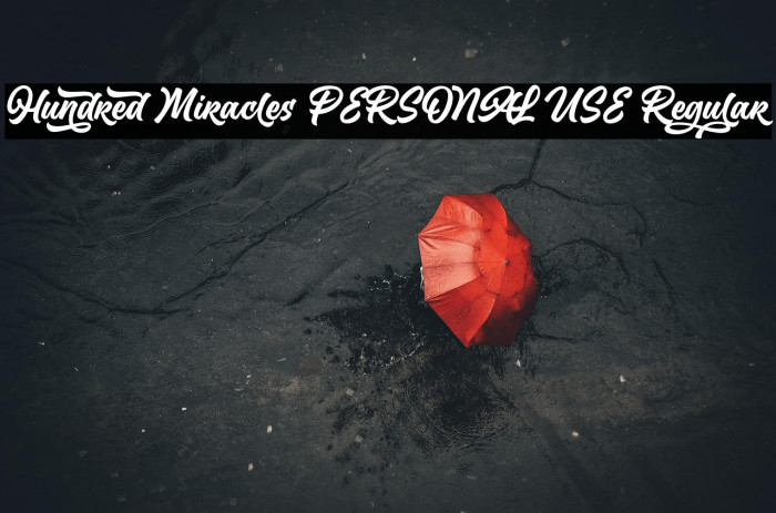 Hundred Miracles PERSONAL USE Regular Example 2