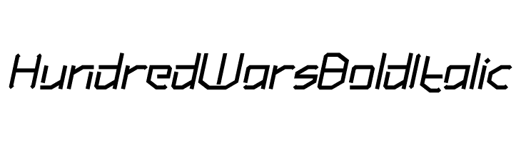 Hundred Wars Bold Italic  Frei Schriftart Herunterladen