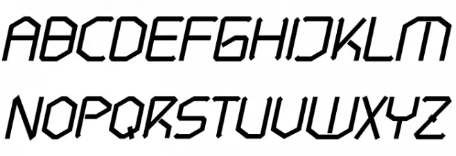 Hundred Wars Bold Italic फ़ॉन्ट अपरकेस