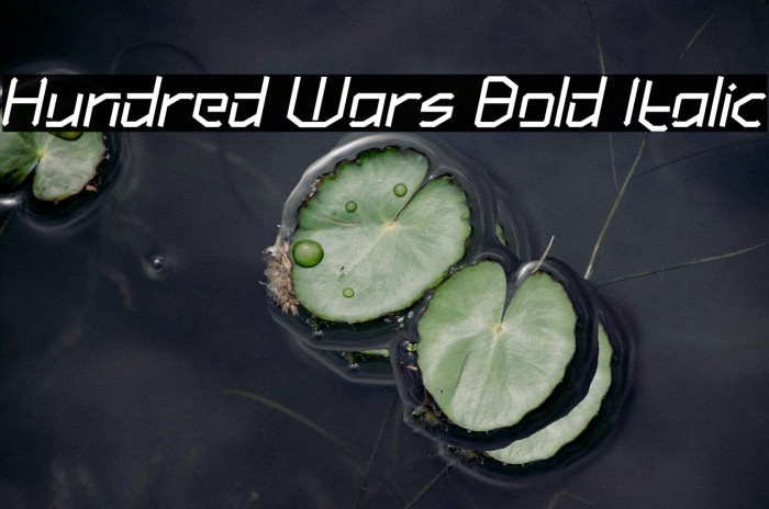 Hundred Wars Bold Italic Example 2