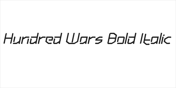 Hundred Wars Bold Italic Logo