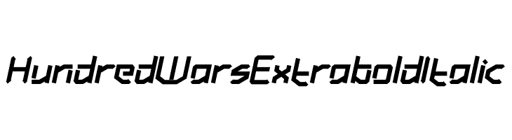 Hundred Wars Extrabold Italic  font caratteri gratis
