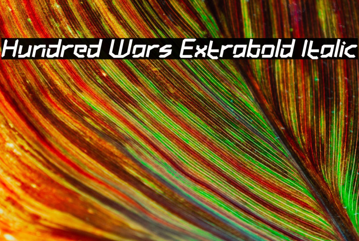 Hundred Wars Extrabold Italic Example 2
