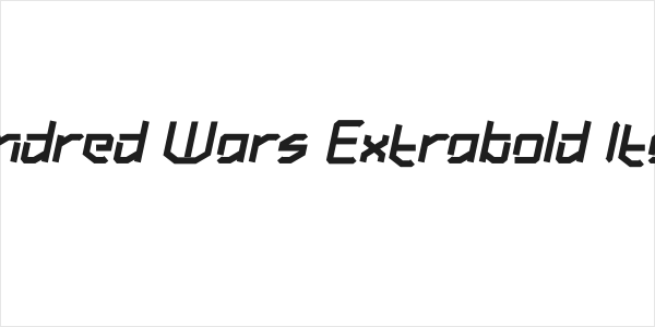 Hundred Wars Extrabold Italic Logo