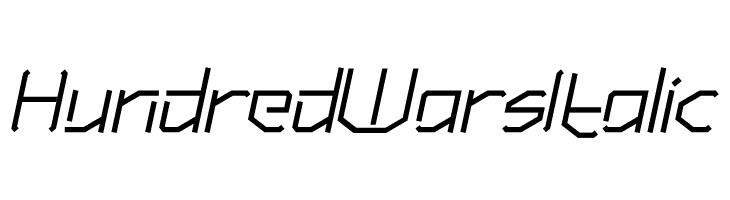 Hundred Wars Italic  免费字体下载