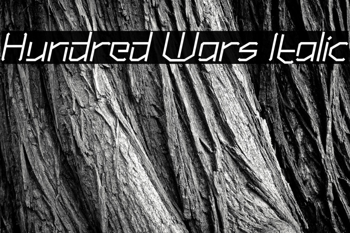 Hundred Wars Italic Example 1