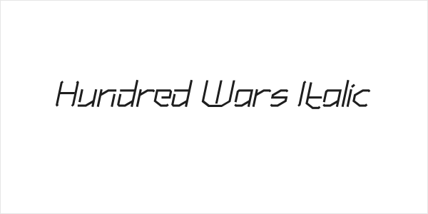 Hundred Wars Italic Logo