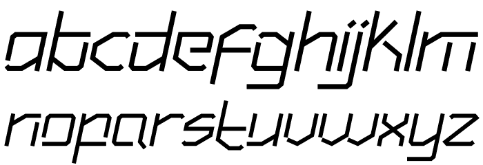 Hundred Wars Italic Font LOWERCASE