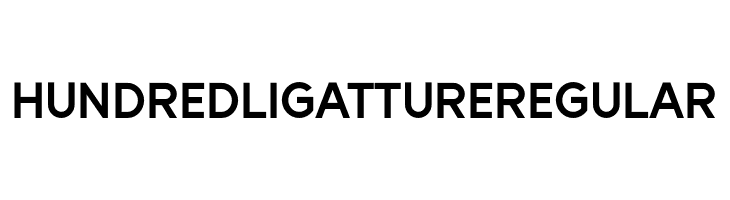 HundredLigattureRegular  नि: शुल्क फ़ॉन्ट्स डाउनलोड