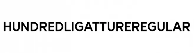 HundredLigattureRegular  Frei Schriftart Herunterladen
