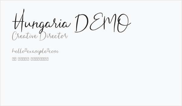 Hungaria DEMO Business Card