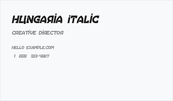 Hungaria Italic Business Card