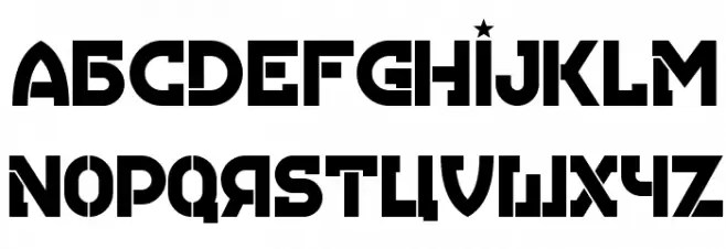 Hungaria Regular Schriftart Kleinbuchstaben