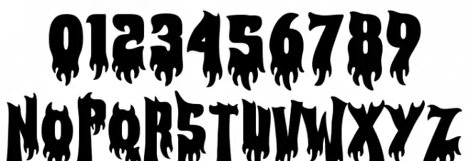 Hunger Flames Font OTHER CHARS