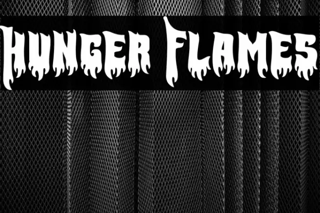 Hunger Flames Font examples