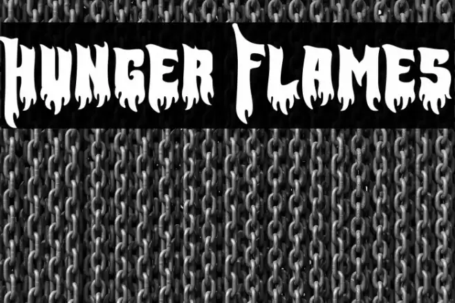 Hunger Flames Font examples