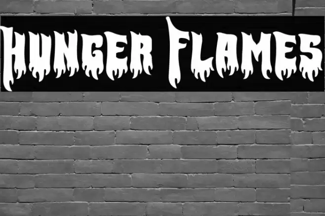 Hunger Flames Font examples