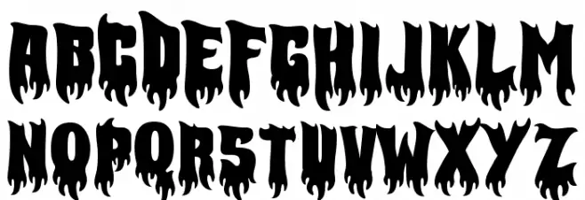 Hunger Flames Font LOWERCASE