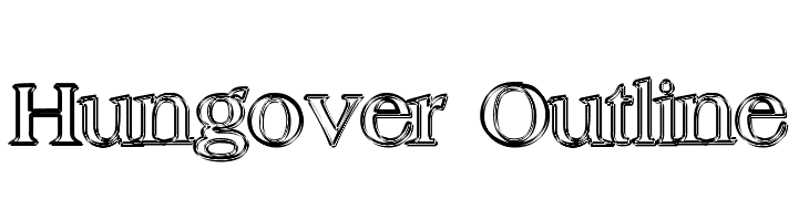 Hungover Outline  Скачать бесплатные шрифты