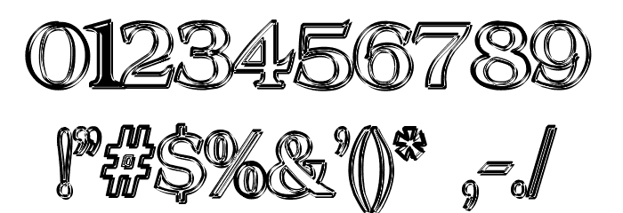 Hungover Outline Font OTHER CHARS