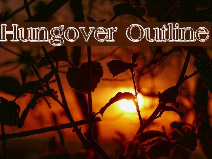 Hungover Outline Font examples