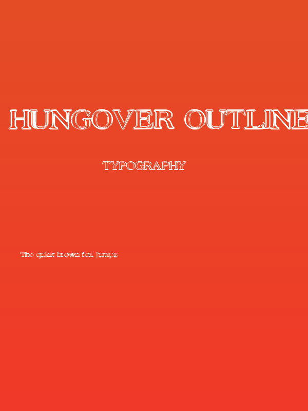 Hungover Outline Poster